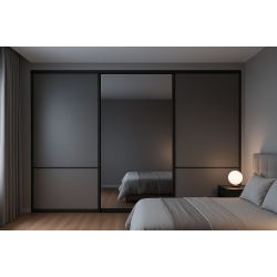 Раздвижные двери купе для встроенного шкафа в спальне 